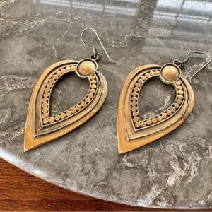 Free People Gold Teardrop Earrings